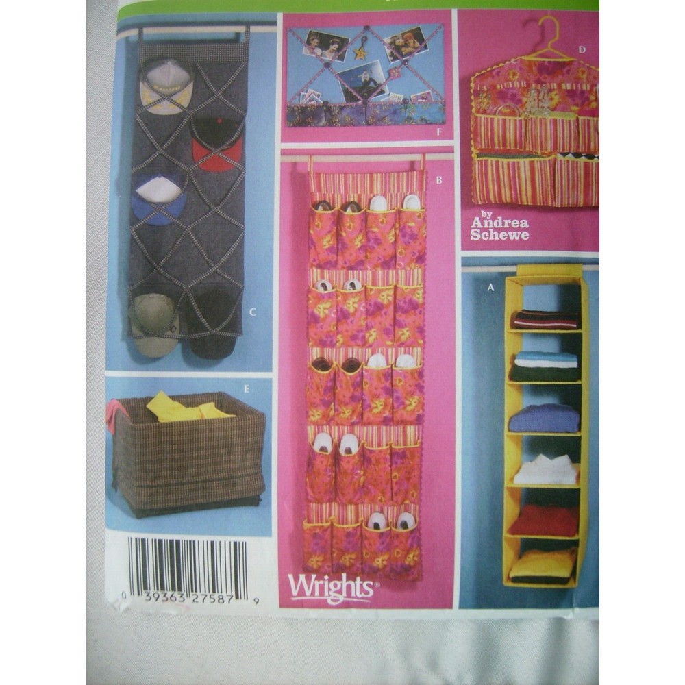 5124 Simplicity Simply Teen - Teen Room Organizers Uncut